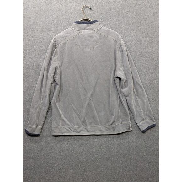 Carbon 2 Colbalt Pullover Mens Large Pique Knit 1/4 Button Contrasting Trim - Picture 5 of 10